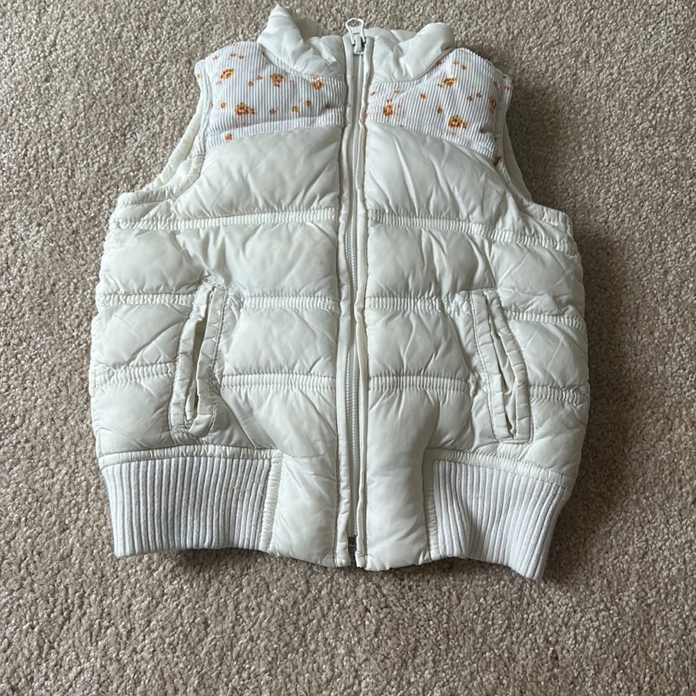 White, orange and a little bit of pink vest with flowers!!